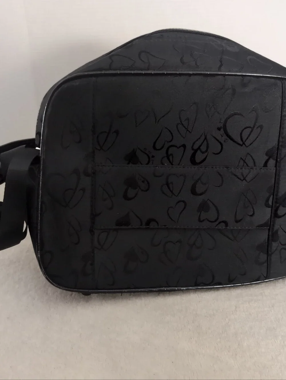 Brighton Black Laptop Bag With Heart Embellishment With Adjustable Strap